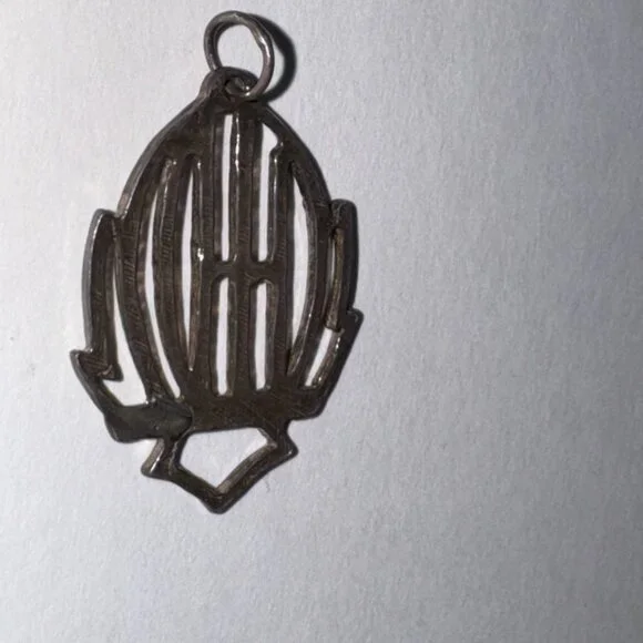Open Sterling Silver Harley Davidson Pendant
